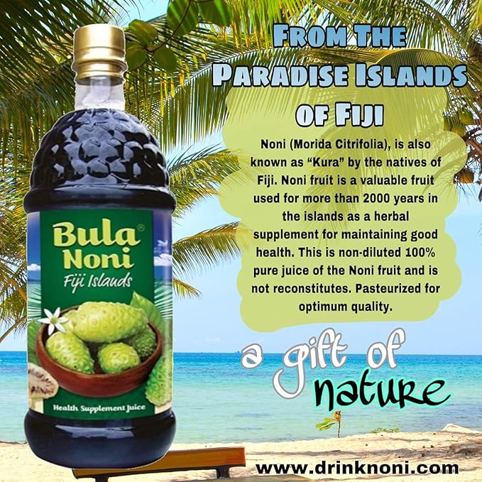 Pure Certified Organic NONI Juice Rich in Antioxidants (33.8 Fl.Oz Bottle) A Gift Of Nature Cold Pressed from Organic Noni Fruit