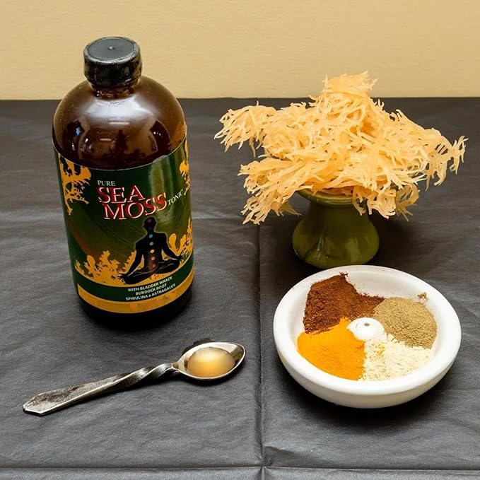 Sea Moss Tonic | Overall Body Enhancement &amp Wellbeing Support | Natural Herbal Supplement | 16 fl oz