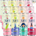 Juni Sparkling Adaptogen Drink with Ashwagandha Lion’s Mane &amp Reishi Mushrooms | Green Tea for Focus Zero Sugar 5 Calories Organic | Non Alcoholic Drinks - Variety Pack 12 pack