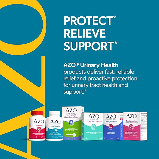 AZO D Mannose Urinary Tract Health Cleanse Flush &amp Protect The Urinary Tract No.1 Pharmacist Recommended Brand Clinical Strength Non-GMO 120 Count