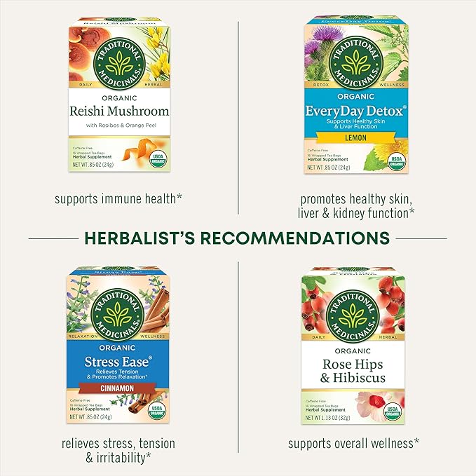 Traditional Medicinals Tea Organic Nettle Leaf Supports Joint Health 48 Tea Bags (3 Pack)
