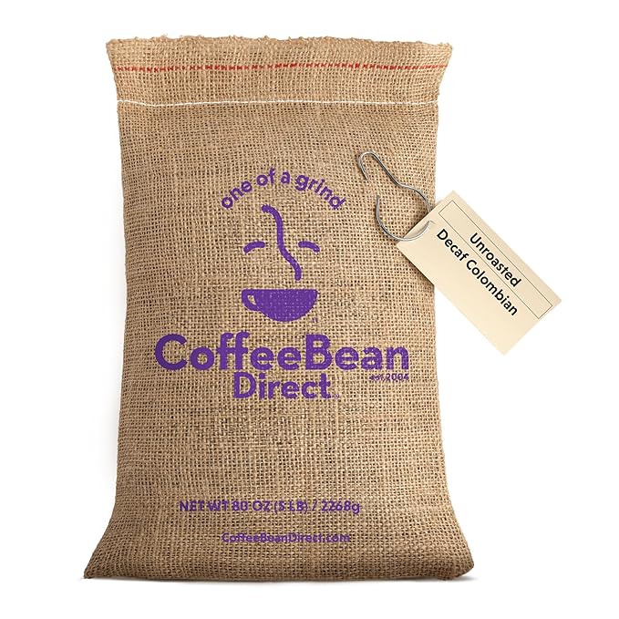 Coffee Bean Direct Unroasted Decaf Colombian 5 Pound (Pack of 1)