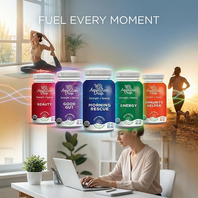 Wellness Shots 12 Pack – Cold Pressed Juice Based Liquid Botanical Shot – 60 ml Ready to Drink Functional Wellness Drink – Daily Routine Format (Good Gut Botanical Blend)