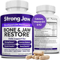 Bone &amp Jaw Restore – Calcium Supplements with Vitamin D3 K2 &amp Magnesium | Non-GMO | Bone Builder &amp Nutrition Support for Women &amp Men | Density Support Formula | 180 Capsules Bottle