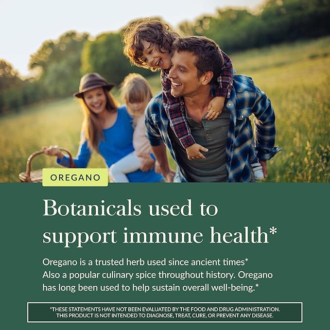Gaia Herbs Oil of Oregano - Immune &amp Antioxidant Support Supplement - with Oregano Oil Carvacrol &amp Thymol* - 60 Vegan Liquid Phyto-Caps (60 Servings)