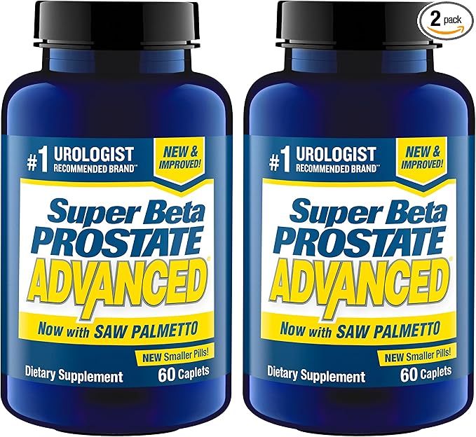 SUPER BETA PROSTATE Advanced with Saw Palmetto - Prostate Health Supplements for Men Bladder &amp Urinary Support with Beta-sitosterol Reishi Saw Palmetto Vitamin D Zinc Oxide Selenium - 120 Co