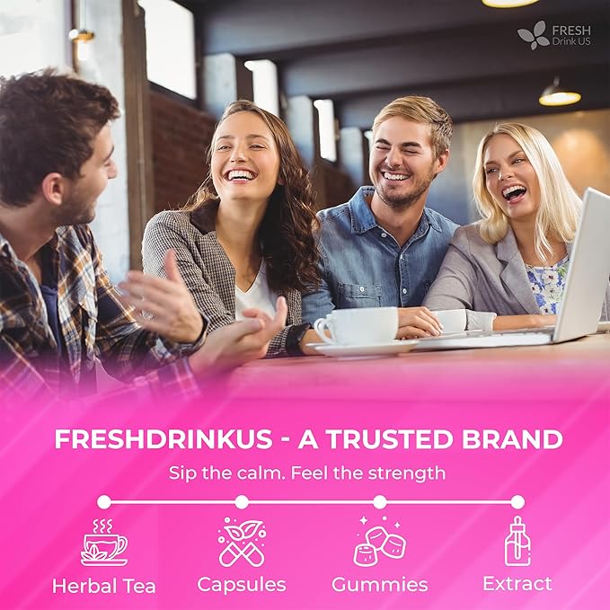 FreshDrinkUS Premium Happy Belly Tea | 135 Tea Bags | Herbal Tea Blend with Soursop Leaves Ginger Fennel Seed Lemon Balm Cinnamon Papaya Leaves &amp Rose Hip – Naturally Caffeine Free. Sugar Fr