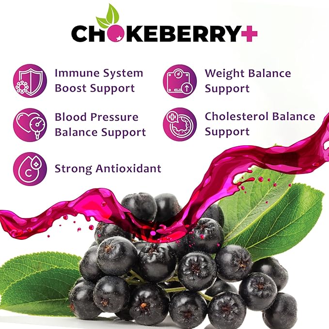 Chokeberry + Raw Aronia Juice - Rich in Antioxidant &amp 100% Organic Aronia Berry Juice Concentrate - Vegan Gluten-Free &amp No Sugar Added - First-Press Mother Juice - 12 x 50ml Shots
