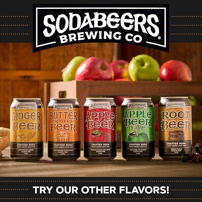 Root Beer | SodaBeers Brewing Co | Alcohol-Free Gluten-Free Crafted Sodas Made With Natural Flavors and Real Sugar Refreshing Fruit Beverages (12 Cans)