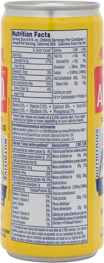 Acassan Mrs. French Ak-100 Vanilla Corn Drink 9.8 fl Oz (Pack of 12)
