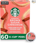 Starbucks K-Cup Coffee Pods Flavored Hot or Iced Coffee Brown Sugar Cinnamon 60 Keurig Pods