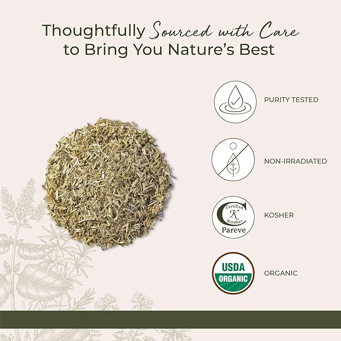 Starwest Botanicals Oatstraw Loose Leaf Organic - Dried Herb for Tea &amp Cooking Cut &amp Sifted Certified Kosher Non-GMO - Bulk 1 lb Bag