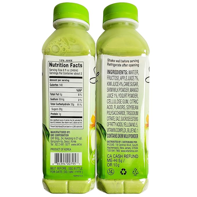 OKF Smoothie Multi Vitamin Premium New Drink 16.9 Fluid Ounce (Green Smoothie 6 Pack)