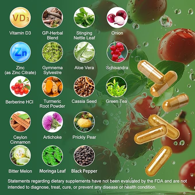GREENPEOPLE Berberine Supplement with Ceylon Cinnamon - 120 Count Berberine 1500mg Activates AMPK &amp GLP-1 Berberina HCL with Bitter Melon &amp Natural Herbs for Immune Support/Energy