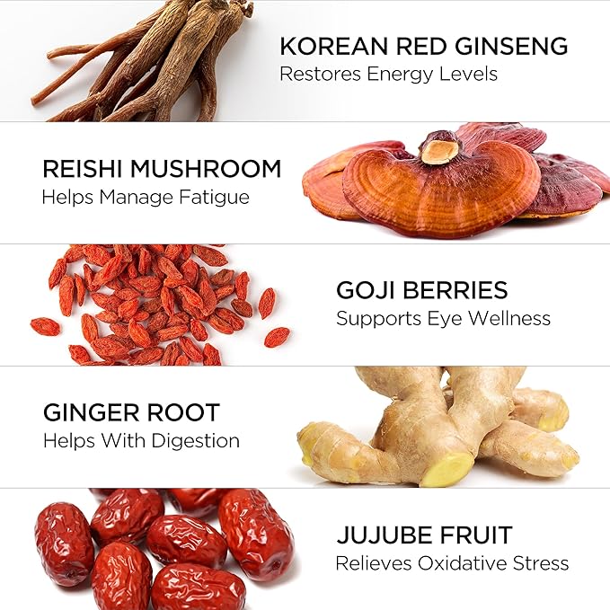 JUNG Kwan Jang Hong Sam Won Korean Red Ginseng Drink Herbal Tea Vegan Friendly (30 Pouches)