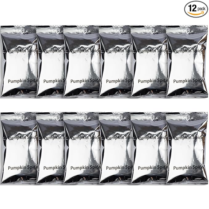 Sarasota Coffee Ground Packets | Gourmet Flavored Medium Roast Grounds Packs | Pumpkin Spice Latte | Low Acid Mold Free Bulk Individual Single Pot Pouches for 12 Cup Coffee Maker | 2 oz Bags 12 Count