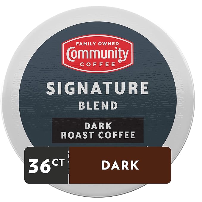 Community Coffee Signature Blend Dark Roast Coffee Pods Compatible with Keurig 2.0 K-Cup Brewers 36 Count (Pack of 1)
