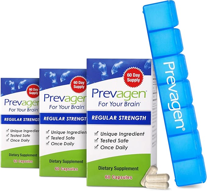 Prevagen Regular Strength - 180 Capsules (6 Month Supply) 10mg of Apoaequorin Plus Vitamin D3