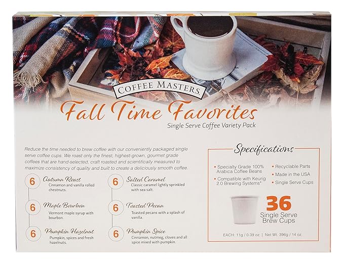 36 Count Coffee Single Serve Cups Fall Time Favorites