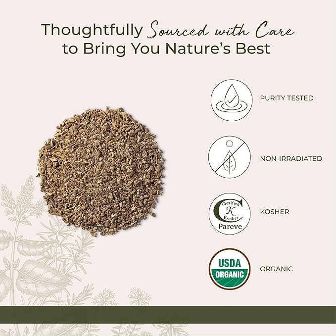 Starwest Botanicals Organic Ashwagandha Root - Dried Herb for Tea &amp Herbal Blends Cut &amp Sifted Certified Kosher Non-GMO - Bulk 1 lb Bag