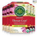 Traditional Medicinals Tea Organic Throat Coat Lemon Echinacea Supports Throat Health &amp Immune Function 96 Tea Bags (6 Pack)