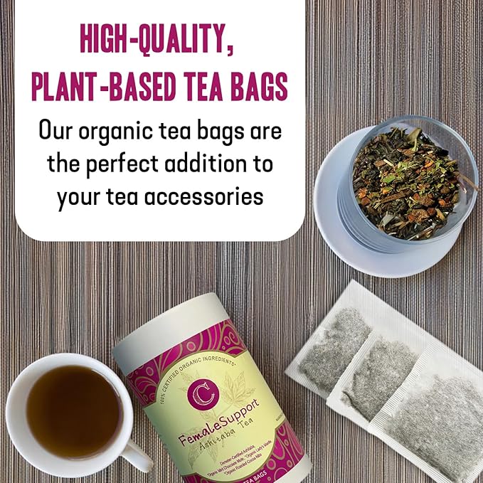 Dr. Cowan’s Garden Organic Ashitaba Tea - 20 Teabags - Female Support Hormone Balance - Supports Periods &amp PMS Healthy Cycle Tea with Mint Chocolate Maté Lady’s Mantle &amp Ashitaba Herbs Grow