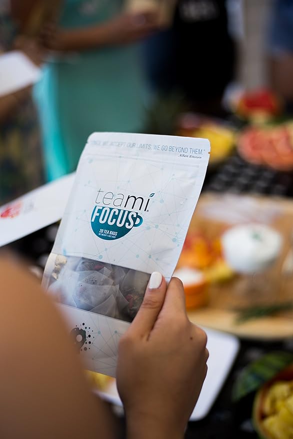 Teami Focus Tea - Herbal tea for mental clarity focus - Better focus blends for Alertness Concentration and Clarity