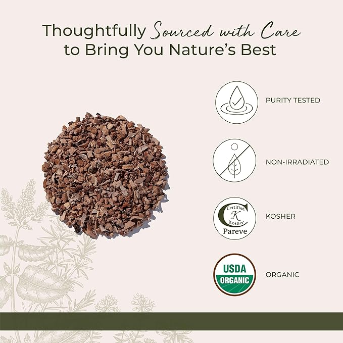 Starwest Botanicals Organic Birch Bark - Dried Herb for Tea &amp Natural Herbal Blends Pure Betula Pubescens Cut &amp Sifted Certified Kosher Non-GMO - Bulk 1 lb Bag