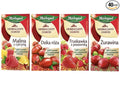 Herbapol Herbal Fruit Infused Tea (Variety 4 Pack) WILD ROSE STRAWBERRY &amp WILD STRAWBERRY CRANBERRY and RASPBERRY &amp LEMON Tea Natural Flavor - 20 Silk Tea Bags Each.