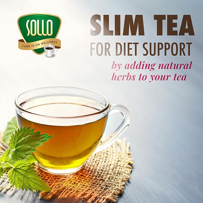 SOLLO Slim Tea K-Cup Diet Support Weight Loss with Garcinia &amp Green Coffee Extract Single Serve Pods Compatible With 2.0 K-Cup Keurig Brewers 24 Ct