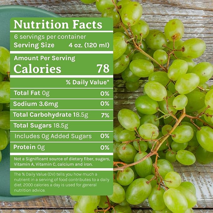 De La Rosa Organic White Grape Juice Kosher Non-GMO &amp Gluten Free Austrian White Grape Juice No Preservatives or Sulfites No Water Added 25.4 Oz Glass Bottle (Pack of 2)