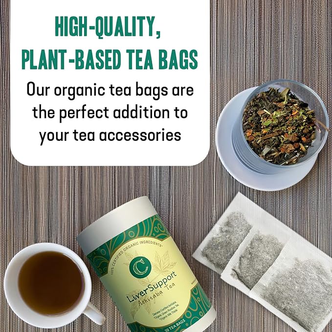 Dr. Cowan’s Garden Organic Ashitaba Herbal Tea 20 Tea Bags - Liver Detox Rooibos Tea Bags with Milk Thistle Calming Liver Support &amp Cleanse for Health and Well-Being Ashitaba Herbs Grown in the