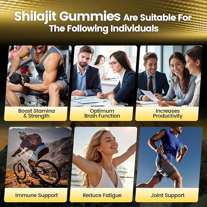 VivoNu Shilajit for Men &amp Women Shilajit Gummies | 4000mg High Potency 10-in-1 Formula with Pure Himalayan Shilajit Ashwagandha and 75% Fulvic Acid | Sugar-Free Vegan 85+ Trace Minerals