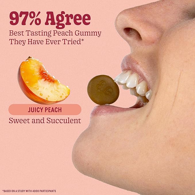 8Greens Daily Greens Peach Gummies 50 Count