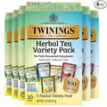 Twinings Herbal Tea Variety Pack 20 Count (Pack of 6) Formerly Assorted Herbal Includes 5 Flavours Naturally Caffeine-Free Enjoy Hot or Iced 120 Teabags