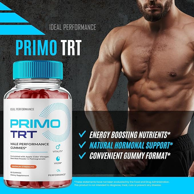 Primo TRT Gummies Official Primo TRT Gummies for Men - Maximum Strength Performance All Natural Support Overall Health &amp Wellness PrimoTRT Advanced Formula Support Gummy Reviews (2 Pack)