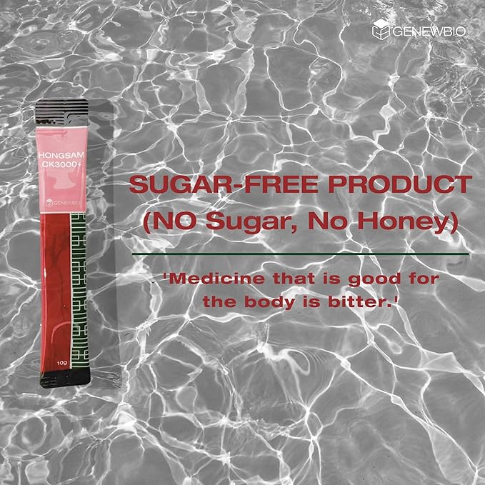 CK3000+ 6 Year Old Panax Red Ginseng Extract 100% 3000mg per Stick High Ginsenoside (30mg) No Sugar No Additives Fermented Korean Red Ginseng Energy &amp Immune Support 30 Sticks