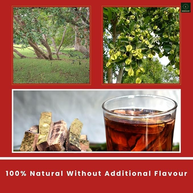 Organic Arjuna Bark Tea (Terminalia Arjuna) - 132+ Count | 100% Natural Whole Loose Arjun Ki Chaal for Heart Health &amp Wellness Support/Caffeine-Free Herbal Tea | 7.05 Oz (200g)