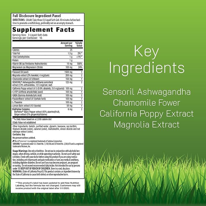 Irwin Naturals Power to Sleep PM Melatonin-Free – Natural Sleep Support with Ashwagandha Magnesium GABA &amp L-Theanine – Promotes Calm Mind Restful Sleep &amp Well-Being – 50 Soft-Gels