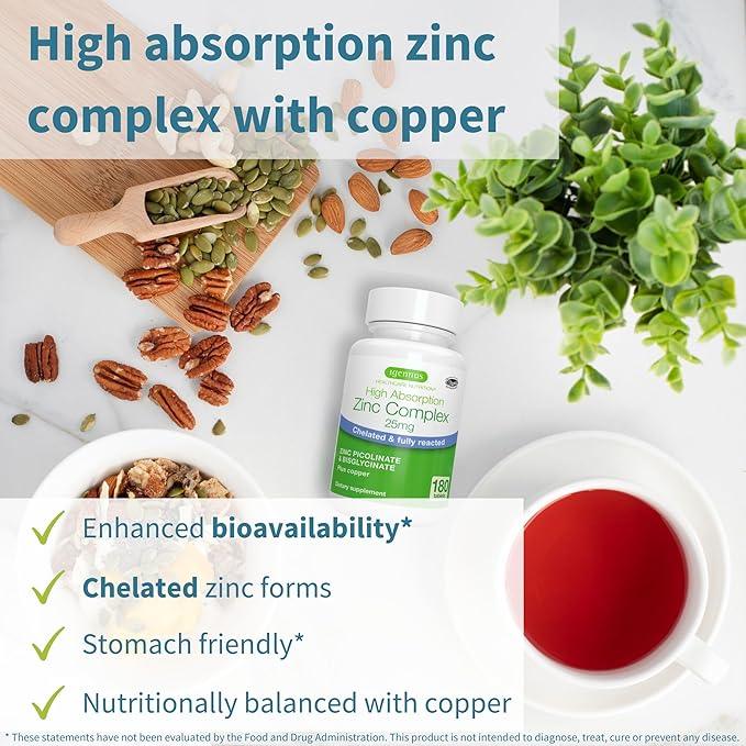 Vegan Vanilla Collagen Protein Powder + Zinc Complex Vegan Bundle for Skin Hair &amp Nails. Complete Collagen Boosting Formula + 25mg Chelated Zinc by Igennus