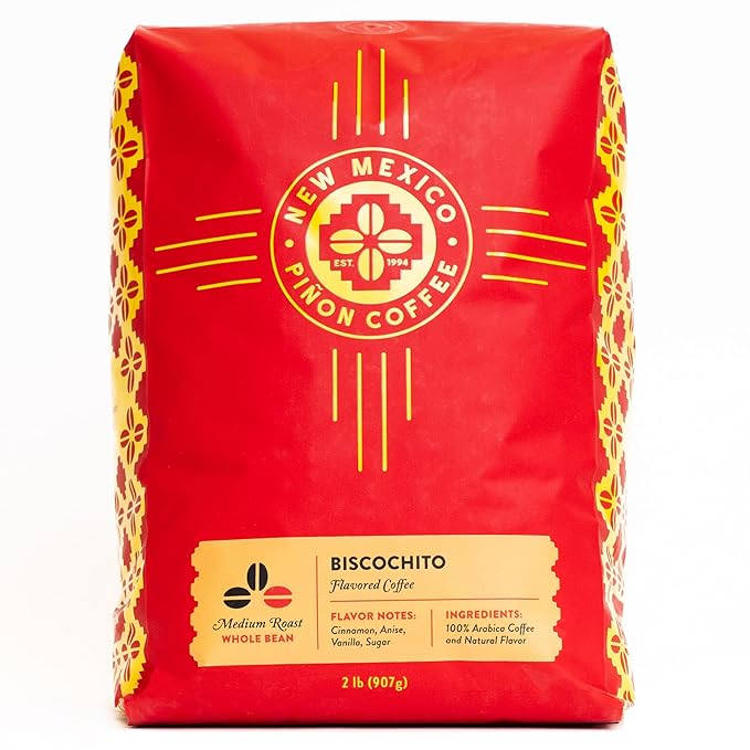 New Mexico Piñon Coffee Naturally Flavored Coffee (Biscochito Whole Bean 2 pound)