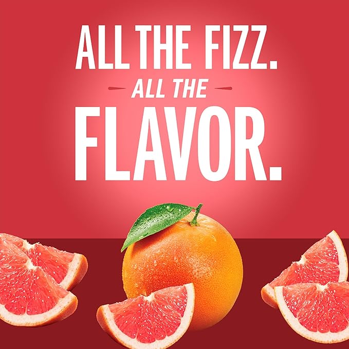 IZZE Sparkling Water Juice Beverage Blend Grapefruit No Sugar Added 8.4 FL OZ 24 Cans