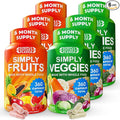 Simply Nature's Pledge -Packed with 42 Different Fruits &amp Vegetables - Made with Whole Food Superfoods - with Aloe Vera – 100% Soy Free -6 Month Supply- 180 Count (Pack of 6)
