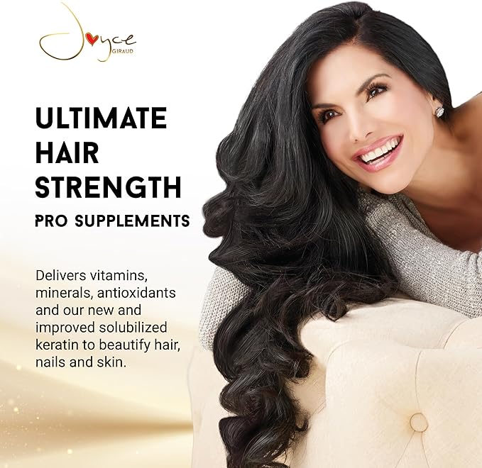Joyce Giraud Ultimate Hair Strength Supplements 30-Day Supply Scientifically Formulated to Reduce Hair Loss 60 Capsules
