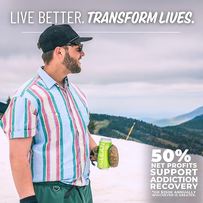CLEAN Cause Low Calorie Lemon Lime &amp BlackBerry USDA Organic Sparkling Yerba Mate Tea (16oz cans 2-12-Pack Case) Low Sugar 160mg Caffeine Healthy Alternative to Soda &amp Energy Drinks.
