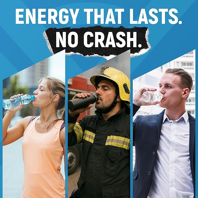 CardoMax - Energy Drink Packets - Liquid Preworkout for Men &amp Women Caffeine Packets with BCAA Vitamin B12 Vitamin B6 &amp B3 - Sugar-Free Zero Calorie Vegan &amp Keto - 15 Stick Packs - Blu