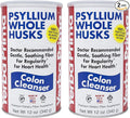 Yerba Prima Psyllium Husk 12 Ounce (Pack of 2) - Colon Cleanser Fiber Supplement - Natural Support for Gut Health - Non GMO Gluten Free Vegan