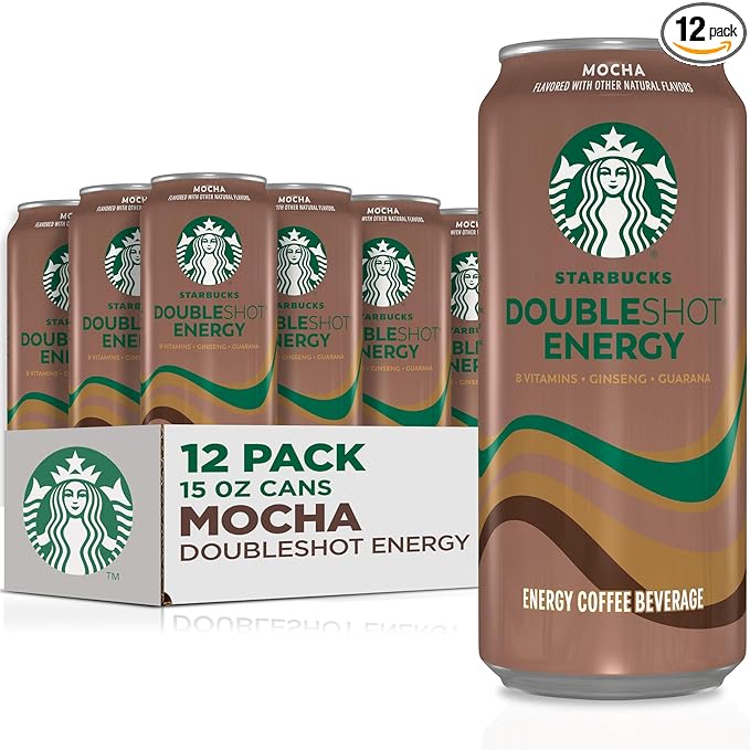 Starbucks Doubleshot Energy Drink Coffee Beverage Mocha Iced Coffee 15 fl oz Cans (12 Pack)