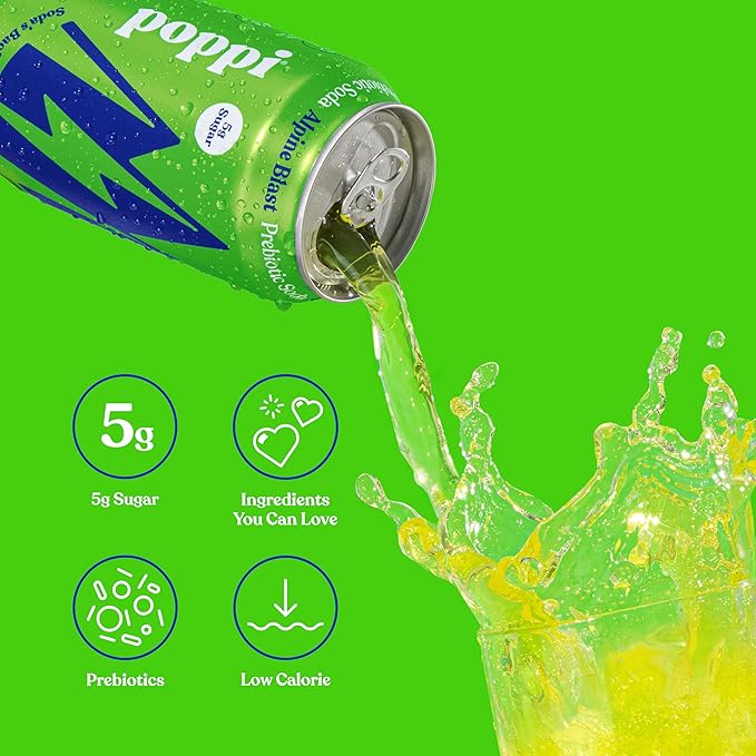 Poppi Sparkling Prebiotic Soda Beverage with Apple Cider Vinegar Seltzer Water and Fruit Juice New Obsessions Variety Pack 12 Fl Oz Pack of 12 Packaging May Vary