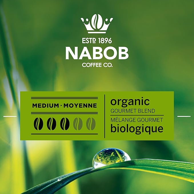 Nabob Organic Gourmet Blend Ground Coffee 915g/32.3 oz. (6 pack) {Imported from Canada}